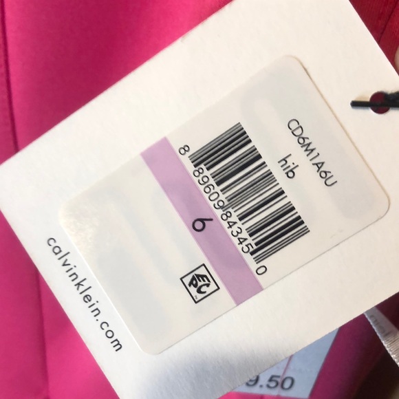 Calvin Klein || NWT || Pink Hibiscus Fit & Flare Soft Pleated Mini Dress - Picture 10 of 10